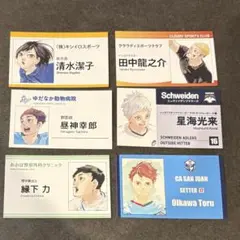 ハイキュー ファンパーク 名刺カードコレクション　6枚セット