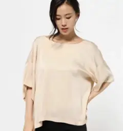JOURNAL STANDARD ウォッシャブルサテンTEEブラウス