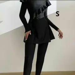 ♥️未使用♥️美品♥️3点セット♥️ブラック フリルワンピース水着 ママ水着