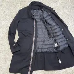 現行　テットオム　メンズ　ロングコート　ライトダウンインナー付き　美品　黒　M