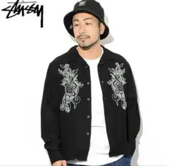 STUSSY オープンカラーシャツ　ブラック