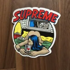 2025SSsupremeステッカー　ベッドルーム　レッド