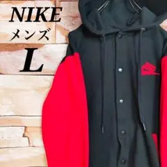 【即完売】ナイキNIKE スエットスタジャン フード付 ワンポイントロゴメンズL