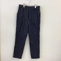 【L】 THE SHOP TK ♡ ストライプ テーパードパンツ 紺