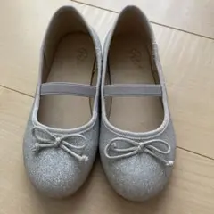 シルバー グリッター バレエシューズ　petit main 18cm