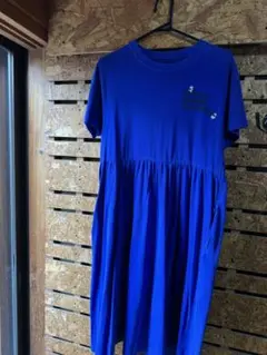 graniph ローリングパンダ 半袖ワンピース Mサイズ 青