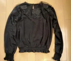 【美品】首元シースルー カットソー Mサイズ