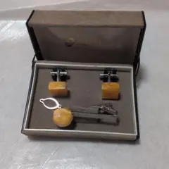久慈琥珀 カフスとネクタイピンセット