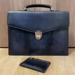 未使用級 SANTONI サントーニ 本革製 ブリーフケース 黒 Santoni - 未使用級 SANTONI サントーニ 本革製 ブリーフケース