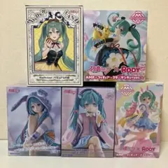 音ミク フィギュア　うさ耳パジャマ　ミク×Rody 白雪姫　ほか　5点セット