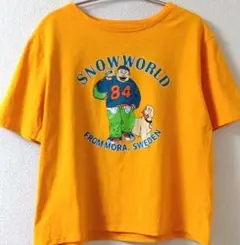 SNOW WORLD グラフィックTシャツ オレンジ