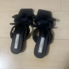 Dhyana.(ディアナドット)×神田萌　ダブルリボンフラットサンダル