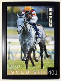 【A4黒額縁付】ゴールドシップ　競馬　JRA ウマ娘　ポスター　武豊　馬