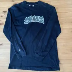 Enhance グラフィックプリント　ブラック　長袖カットソー　ヘビーウエイト
