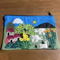 ペルー　ポーチ　アルパカ
