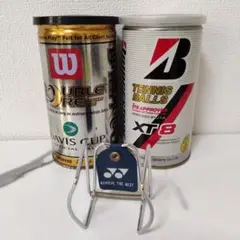 硬式テニスボール缶 + ボールホルダー セット