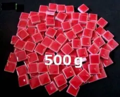 9.5ミリ角モザイクタイル 赤色500g ピュア色 厚み4ミリ 磁器質 美濃焼