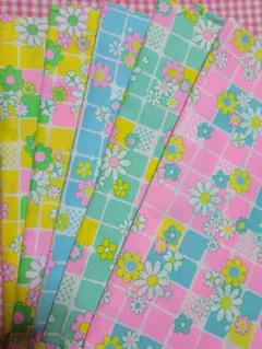 水通し済み◆希少◆Pinks生地　4色5枚セット　約50cm　ピンクス
