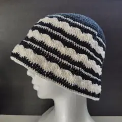 クロシェハットクラッシャーハット ビーニー ニット帽 ハンドメイド