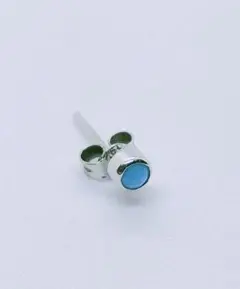 【12月誕生石】トルコ石(ターコイズ)シルバーピアス(片耳)