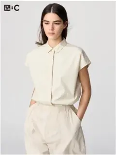 UNIQLO C クロップドシャツ/ノースリーブ