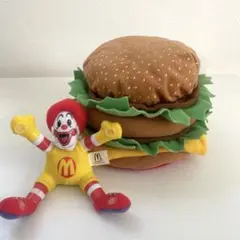 ハッピーセットのおもちゃ付♪ マクドナルド チーズバーガー ぬいぐるみ