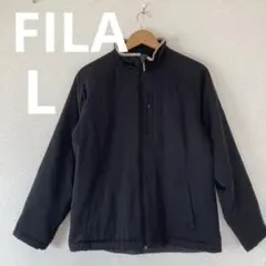 ◆ FILA フィラ レディース 中綿ジャケット L ブラック ロゴ 無地