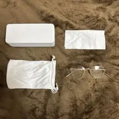 CHIMI ゴールド オクタゴナル メガネ(度なし)