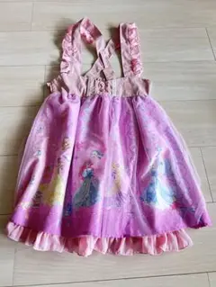 プリンセス柄 ジャンバースカート ピンク