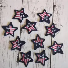 10枚set★ アメリカン 星条旗 星 スター アイロンワッペン