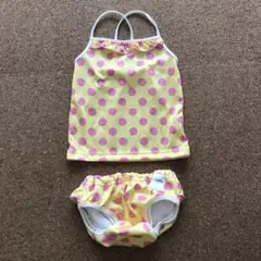 ベビー水着セット　ニシキ　100cm 水玉模様