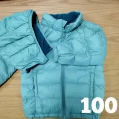 〈サイズ100〉ユニクロ_ミントグリーン 中綿コート