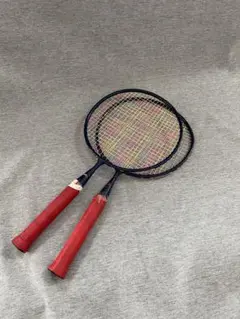 ダブルバドミントンラケット 赤と青