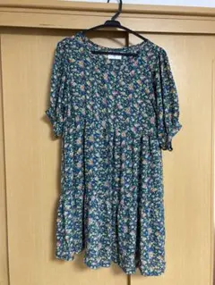 r-p-s 花柄 ミニワンピース Mサイズ　5分袖