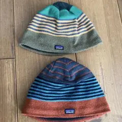 patagonia ストライプニット帽 Mサイズ Lサイズ 2点セット