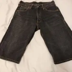 ブラックデニムショートパンツ　リーバイス　ウエスト28　levi's