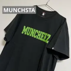 MUNCHSTA Tシャツ 半袖カットソー ネイビー ロゴメンズ ストリート L