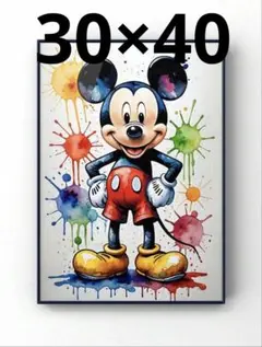 新品☆ダイヤモンドアートキット ミッキーマウス 30×40