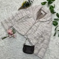 極美品 BODY DRESSING 毛皮 フェザージャケット 2 Mサイズ