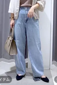 GLOBALWORK GOODデニムバギーパンツ　ライトブルー　Lサイズ