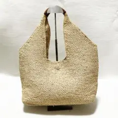 ヘレンカミンスキーHELEN KAMINSKI ラフィア×レザー ハンドバッグ