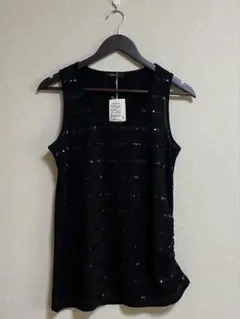 COMME CA ISM タンクトップ　レディース　ラメ　サイズL