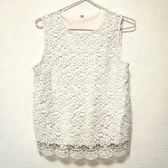★8/25まで★ UNIQLO レース ノースリーブ トップス Sサイズ
