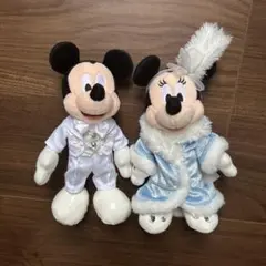 BBB ビッグバンドビート ぬいぐるみバッジ 白タキ 白ドレス ミッキー ミニー