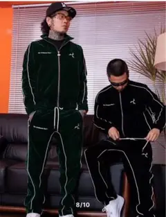 ジョガーパンツ 黒 ベルベット