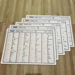 お風呂学習 TOEIC 英単語 1000語 (ハイスコアver) 両面5枚