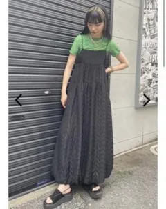 MAISON SPECIAL テクスチャーボリュームキャミワンピース