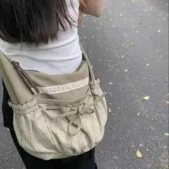 森ガール Y2k グランジ フリル ショルダーバッグ かばん