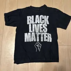 【ヴィンテージ】 BLACK LIVES MATTER Tシャツ 黒 フェード