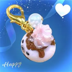 ☆苺チョコホイップケーキあざらしのチャーム☆ハンドメイド